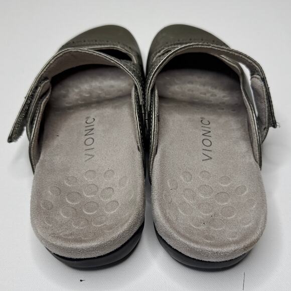 Vionic Allegra Slip-Ons Metallic Silver Women's Size 7 Orthopedic Shoes‎ Mules - Picture 6 of 10
